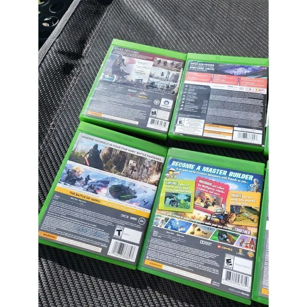 lot of 6 Microsoft Xbox One, need for Speed, FIFA, Battlefront, LEGO, Destiny